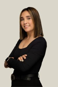 Headshot business photography of woman white Backdrop in Tampa Florida