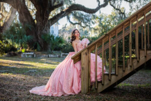 Beautiful Quincea&ntilde;era portrait in Brooksville, FL, captured by a professional Spring Hill, FL photographer.