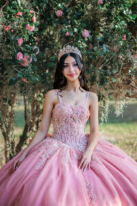 Beautiful Quincea&ntilde;era portrait in Brooksville, FL, captured by a professional Spring Hill, FL photographer.